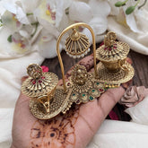 Vriksham Twin With Lakshmi Idol & Hanging Pearl Canopy Kumkum Box-G20285